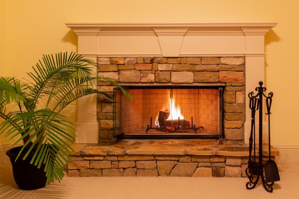 Stone Fireplace Building
